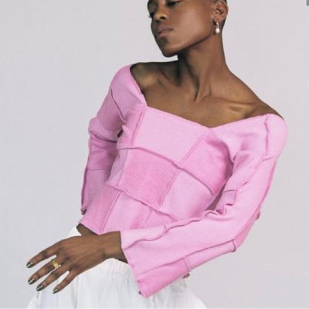 323 Quilted Patchwork Top in Pepto